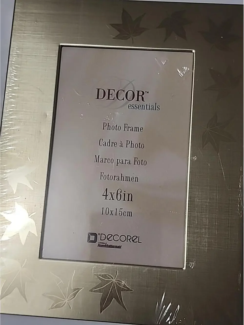 4 x 6 Gold Leaf Photo Frame‎ With Glass Front